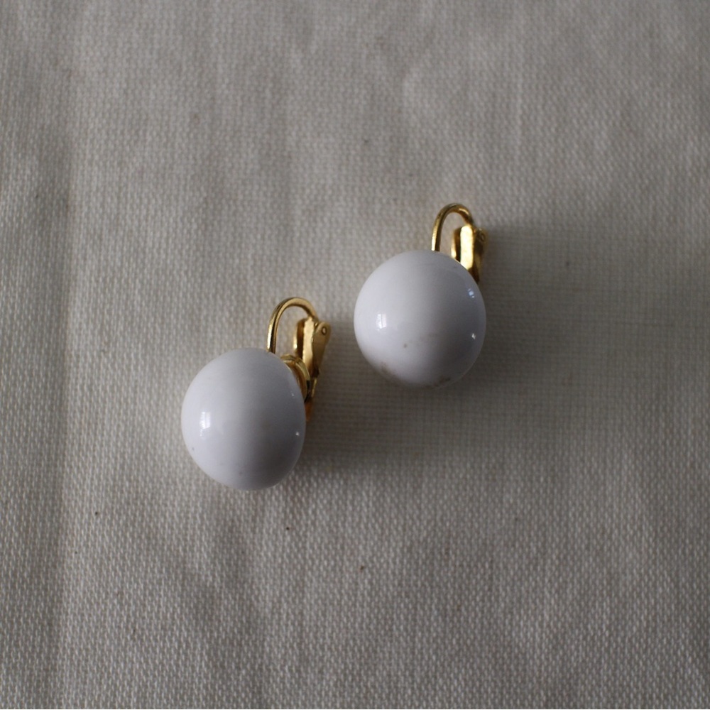 Milky dome clip backs